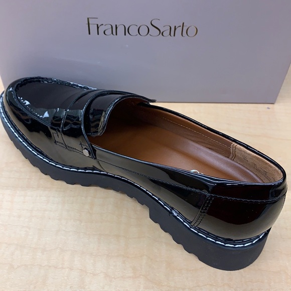Franco Sarto Cassandra Glossy Lug Sole Slip On Loafer - Picture 6 of 10